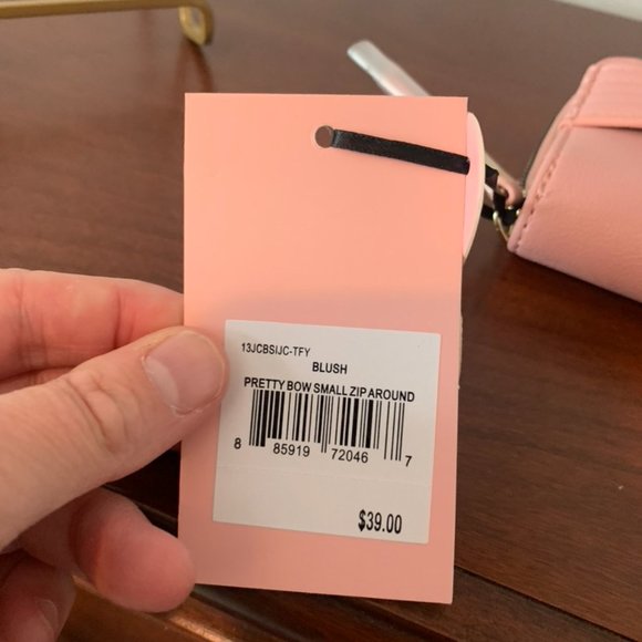 Juicy Couture Blush Pretty Bow Small Zip-Around Wallet--NWT - Picture 15 of 16